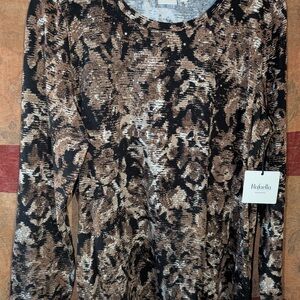 Rafaella Abstract Brown and Black Top